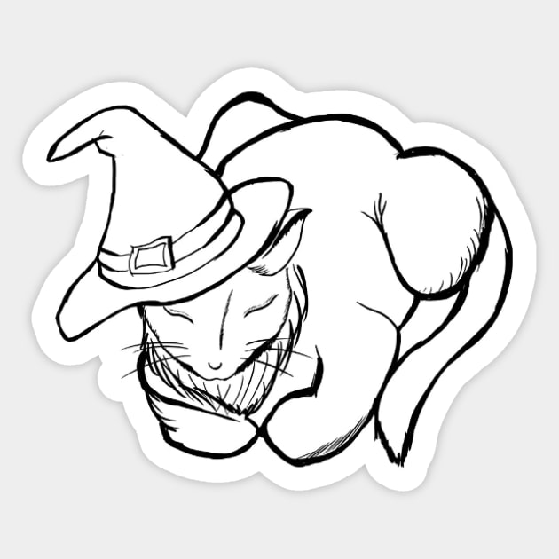 A Witch's Familiar Sticker by MinnieMot